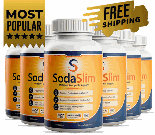 Six bottles of SodaSlim, the 180-day supply pack