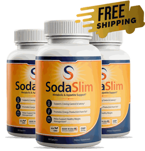 Three bottles of SodaSlim, the 90-day supply pack